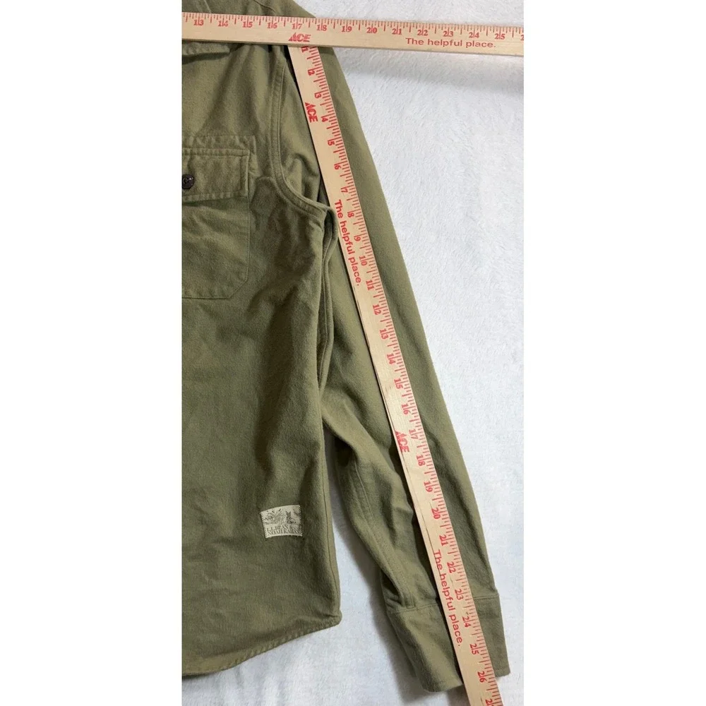 LL Bean x Noah Kahan M Olive Chamois Cloth Shirt Collab Rustic Camp Hiking Indie - Picture 8 of 8